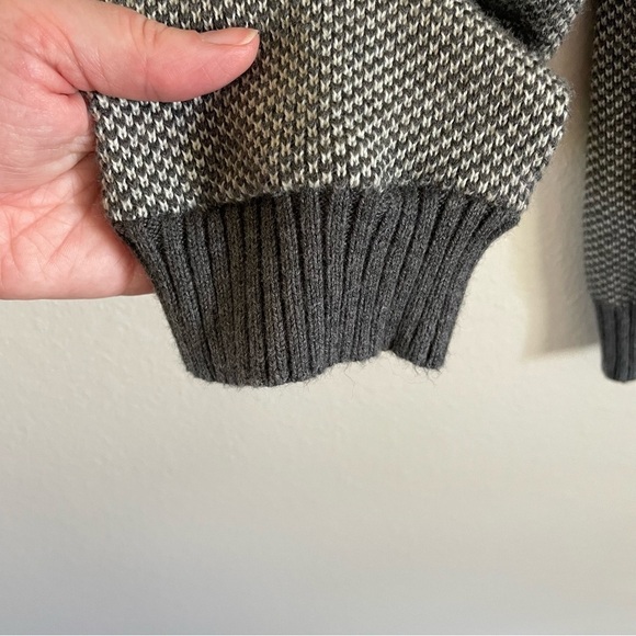 Marine Layer Enzo Contrast Trim Wool Blend Crew Neck Sweater Grey Size Medium - Picture 5 of 9